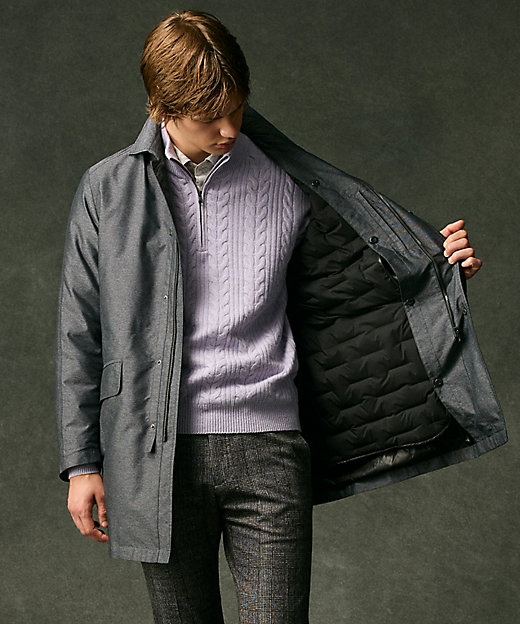 外せるダウンライナー／軽量】2WAYインターレース ダウンコート