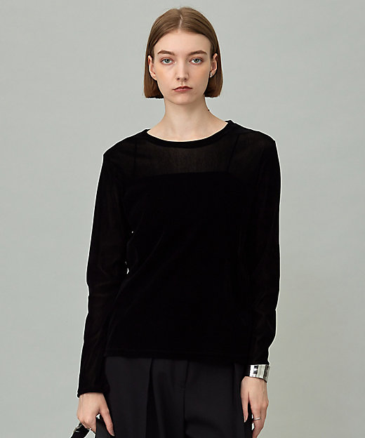 洗える】フロッキーベロア プルオーバー（KKCMGA0307