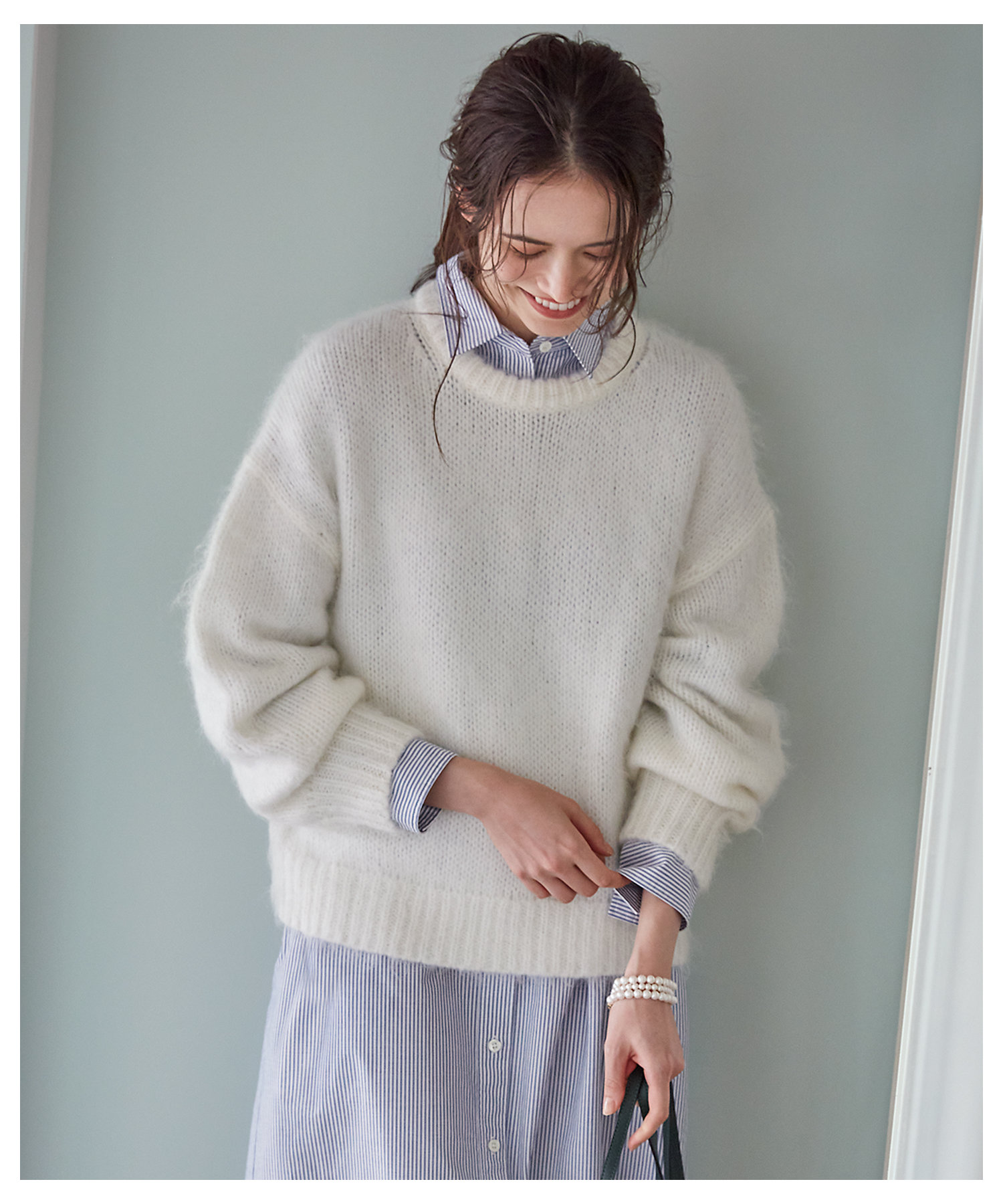 SLOW／一部店舗限定】チャンキーモヘヤ ニット