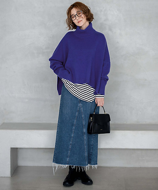 洗える】ウールカシミヤ ニットポンチョ（KRWOSW0652） | 23