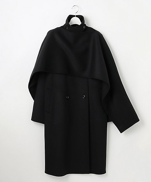 エステータ】ウールリバー ケープ付き コート（SCH8GW0942