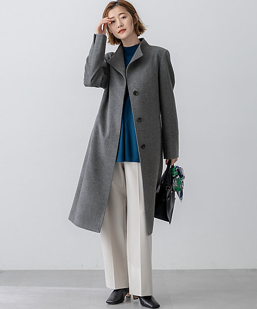 ウールカシミヤビーバー スタンドカラー コート（SCWOGW0504