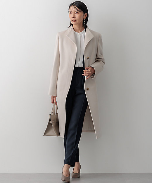 ウールカシミヤビーバー スタンドカラー コート（SCWSCW0504