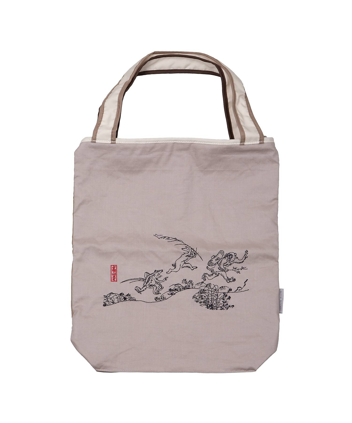 ☆【産直】鳥獣戯画モチーフ刺繍 防水・撥水トートバッグ | 京都