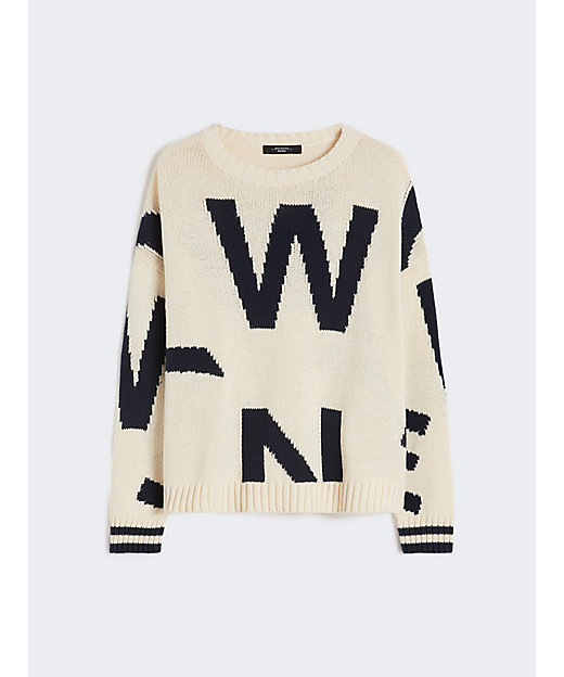 チェレブレ パターンド コットン クルーネック ニット