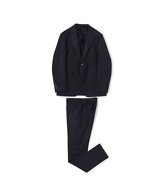 TRAVELLER ウールシルク シングルブレステッド2Bスーツ E