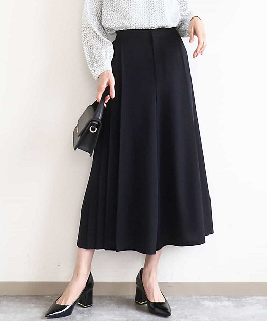 サイドプリーツガウチョパンツ／洗える | MK MICHEL KLEIN (Women