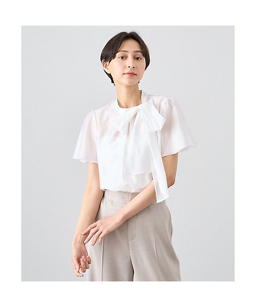 シアーオーガンジーボウタイ ブラウス | ANAYI/アナイ | 三越伊勢丹