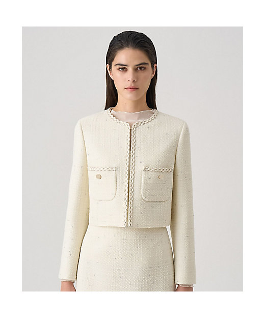 セットアップ対応商品】ラメスラブツイードショートジャケット | ANAYI