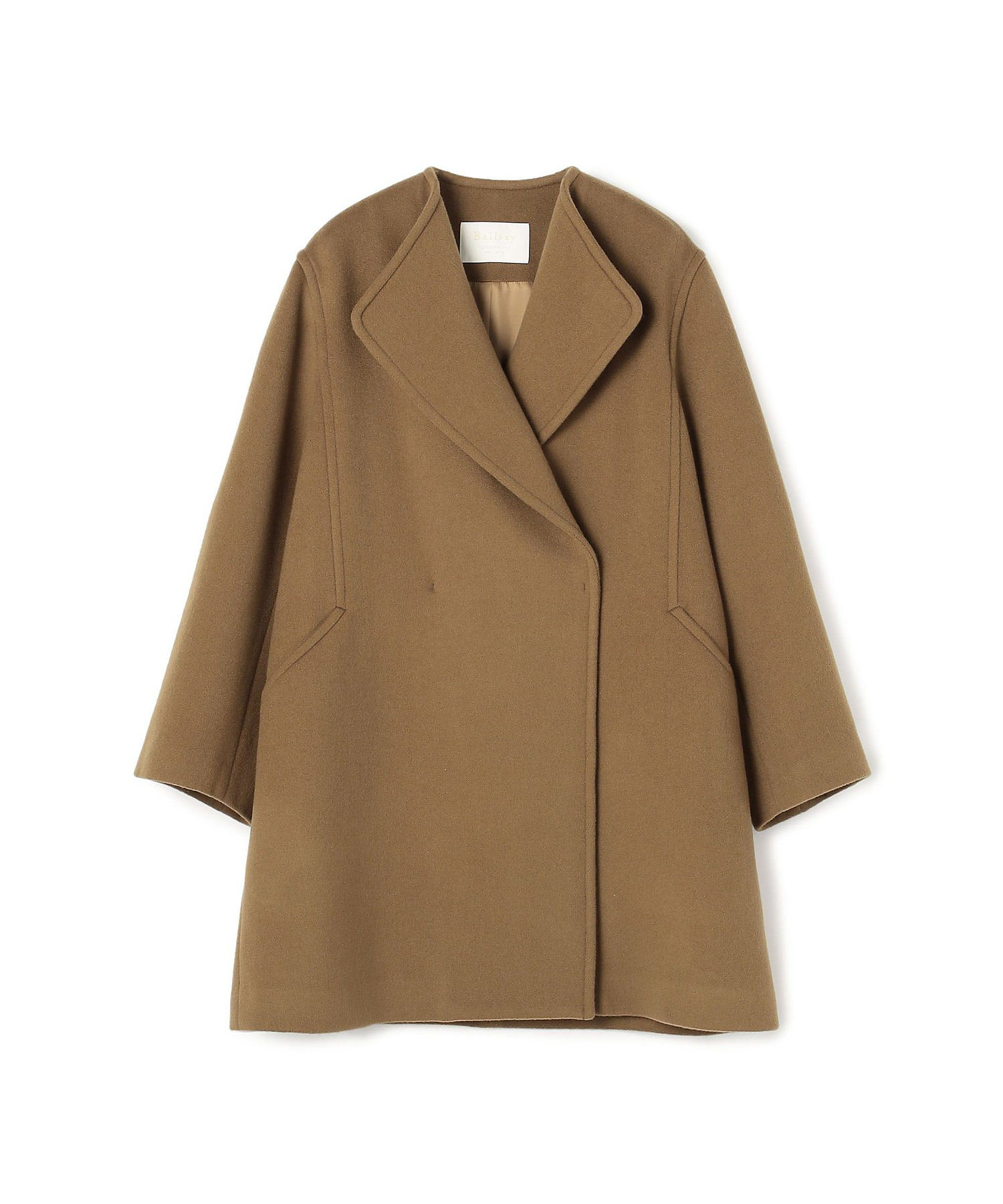 ウールカシミヤダブルフェイス ビックカラーコート | maison