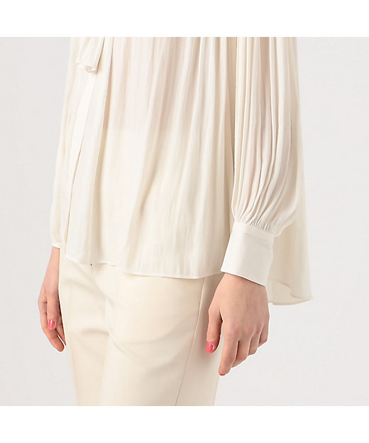 フローツイル ワイドボウタイブラウス | maison TOMORROWLAND/メゾン