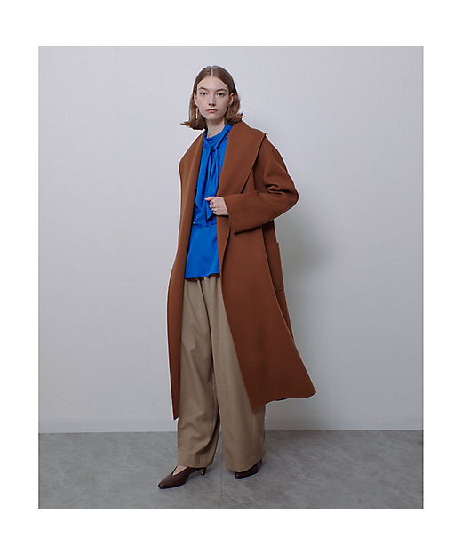 カシミヤ混リバービックショールコート | allureville (Women