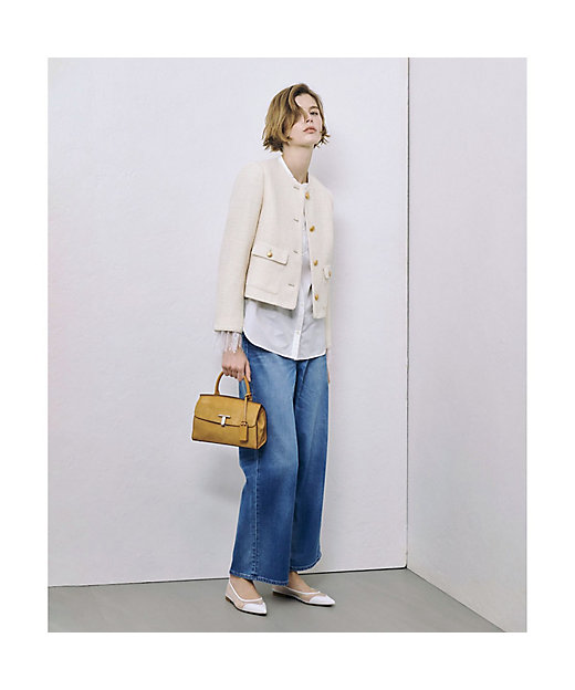 ファンシーツィードクルーネックジャケット | allureville (Women