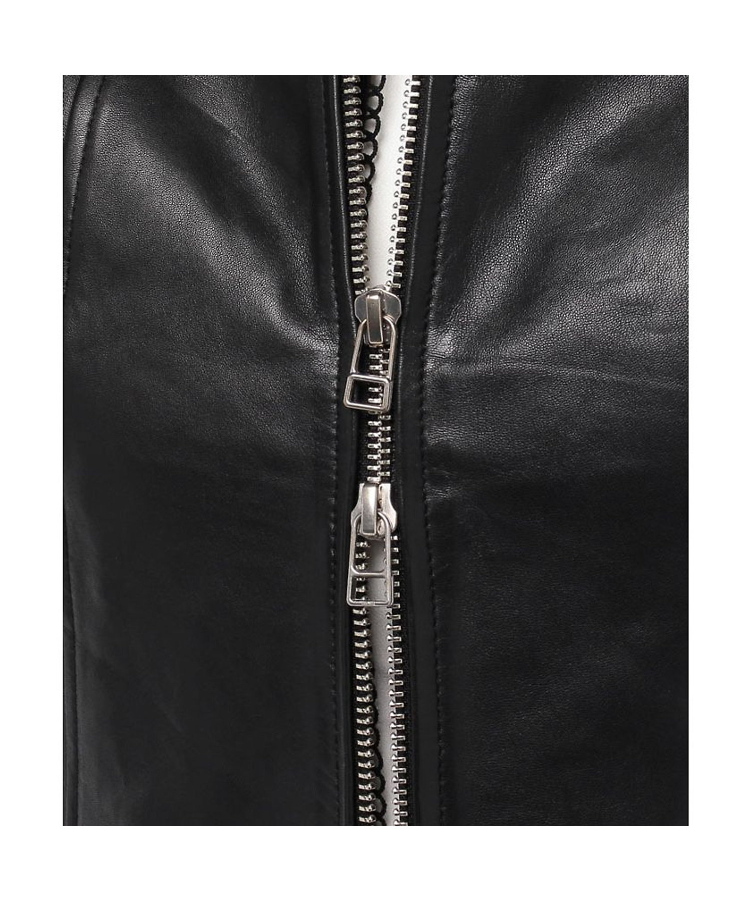 レザークルーネックジャケット | allureville (Women)/アルアバイル