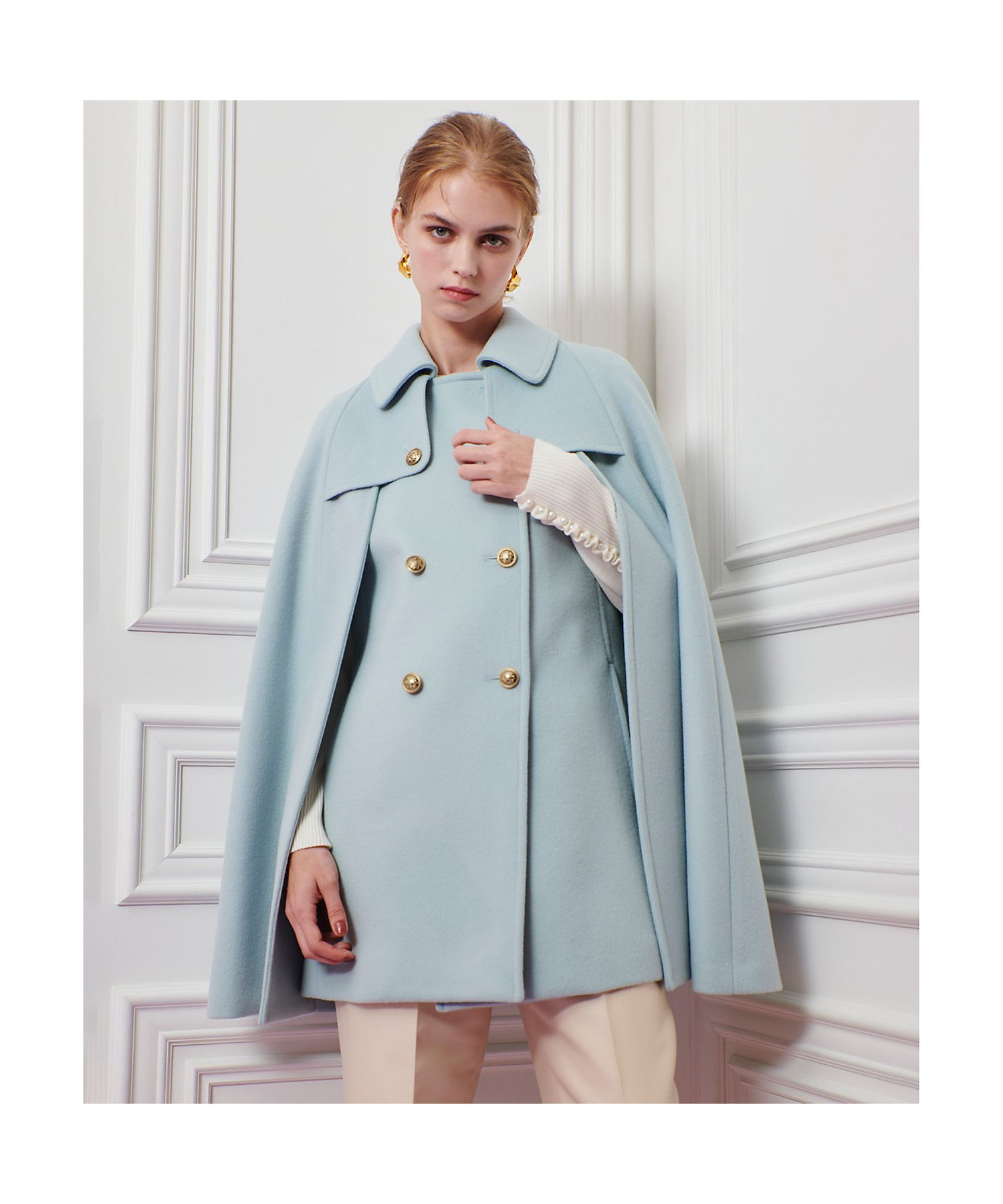 LOULOU WILLOUGHBY】シャルムビーバーケープコート