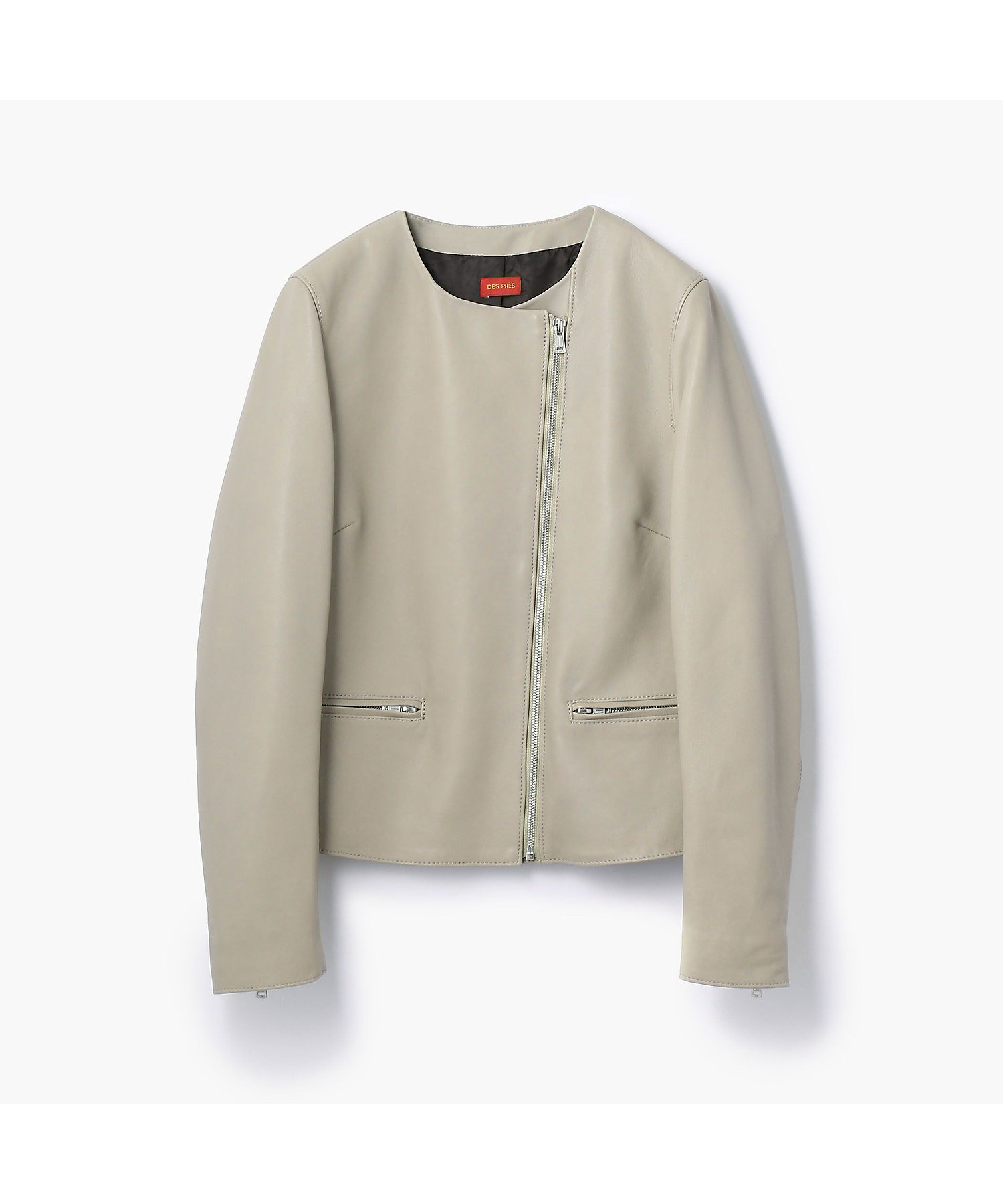 ラムレザー ノーカラージャケット | maison TOMORROWLAND/メゾン