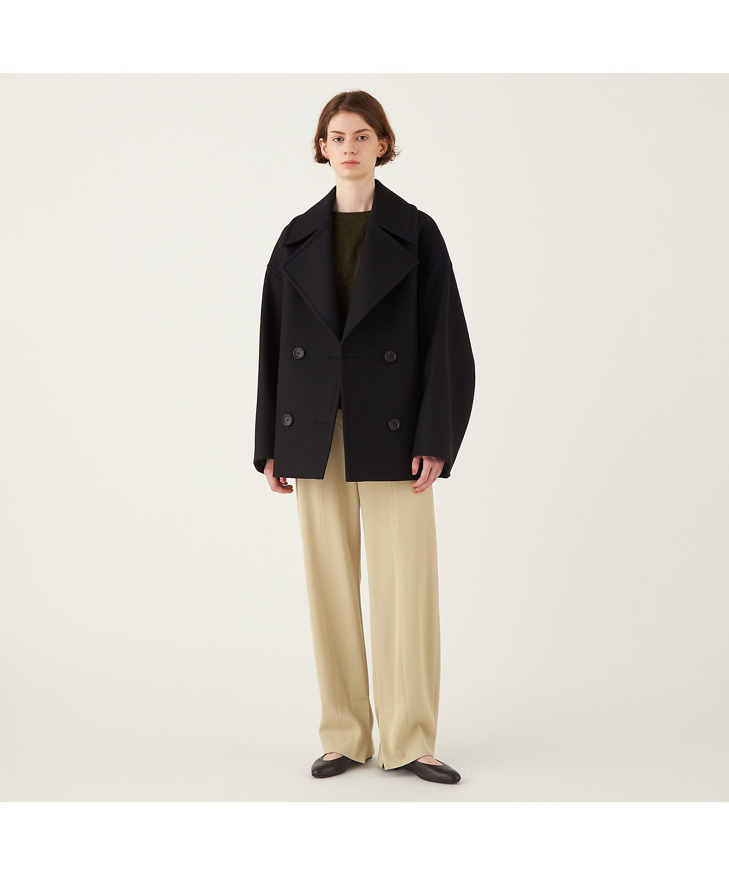 ウールメルトン ビックカラーコート | maison TOMORROWLAND/メゾン