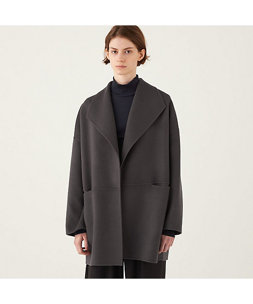 一部WEB限定】ダブルフェイスメルトンビーバー ショートコート