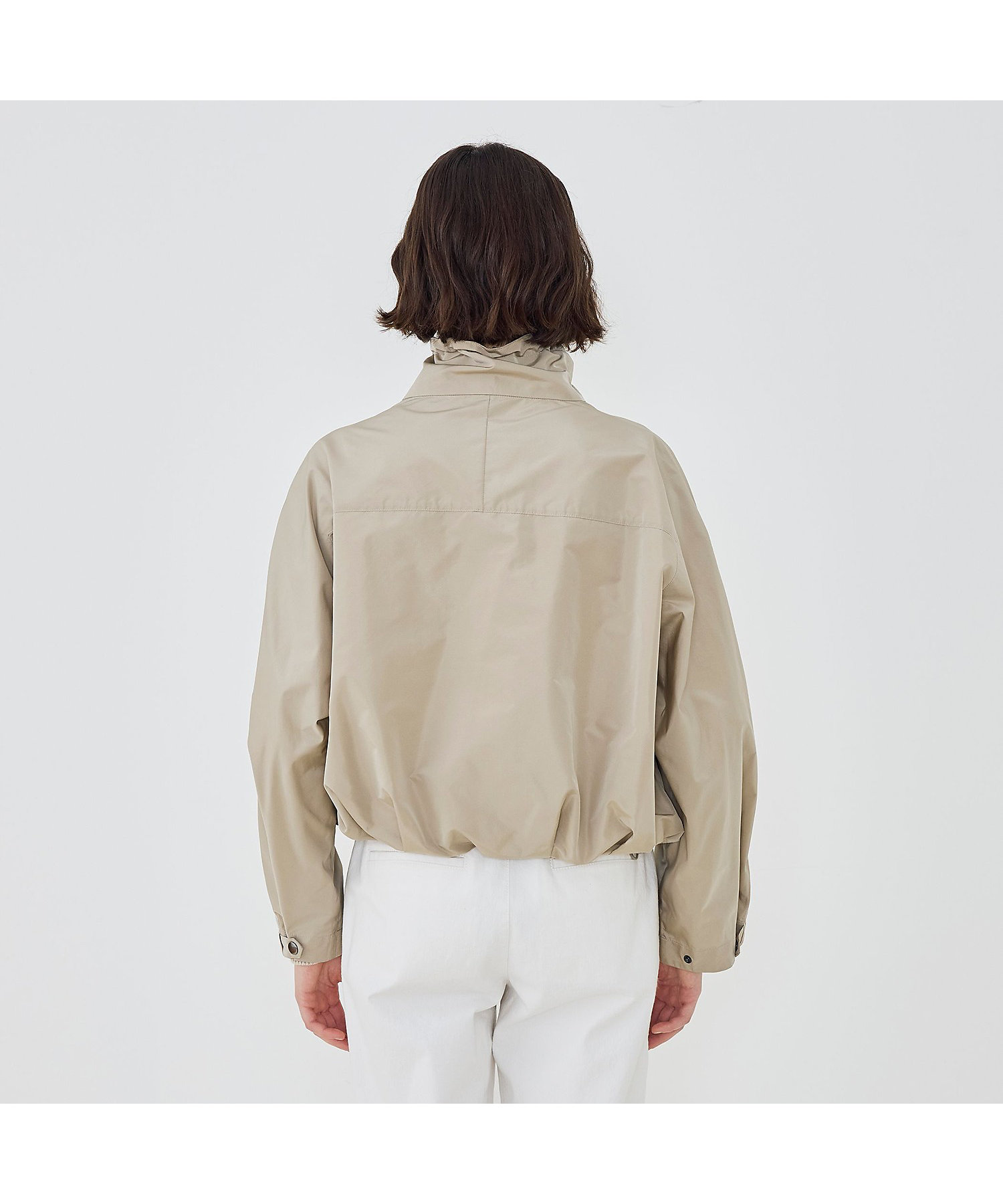 メモリータフタ ハイネックショートブルゾン | GALERIE VIE (Women