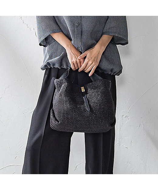 VIOLAd'ORO】イタリアンラフィアシート2WAYトートバッグ