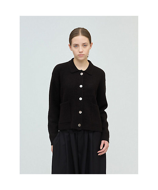 mizuiro ind 襟付きショートカーディガン | mizuiro ind