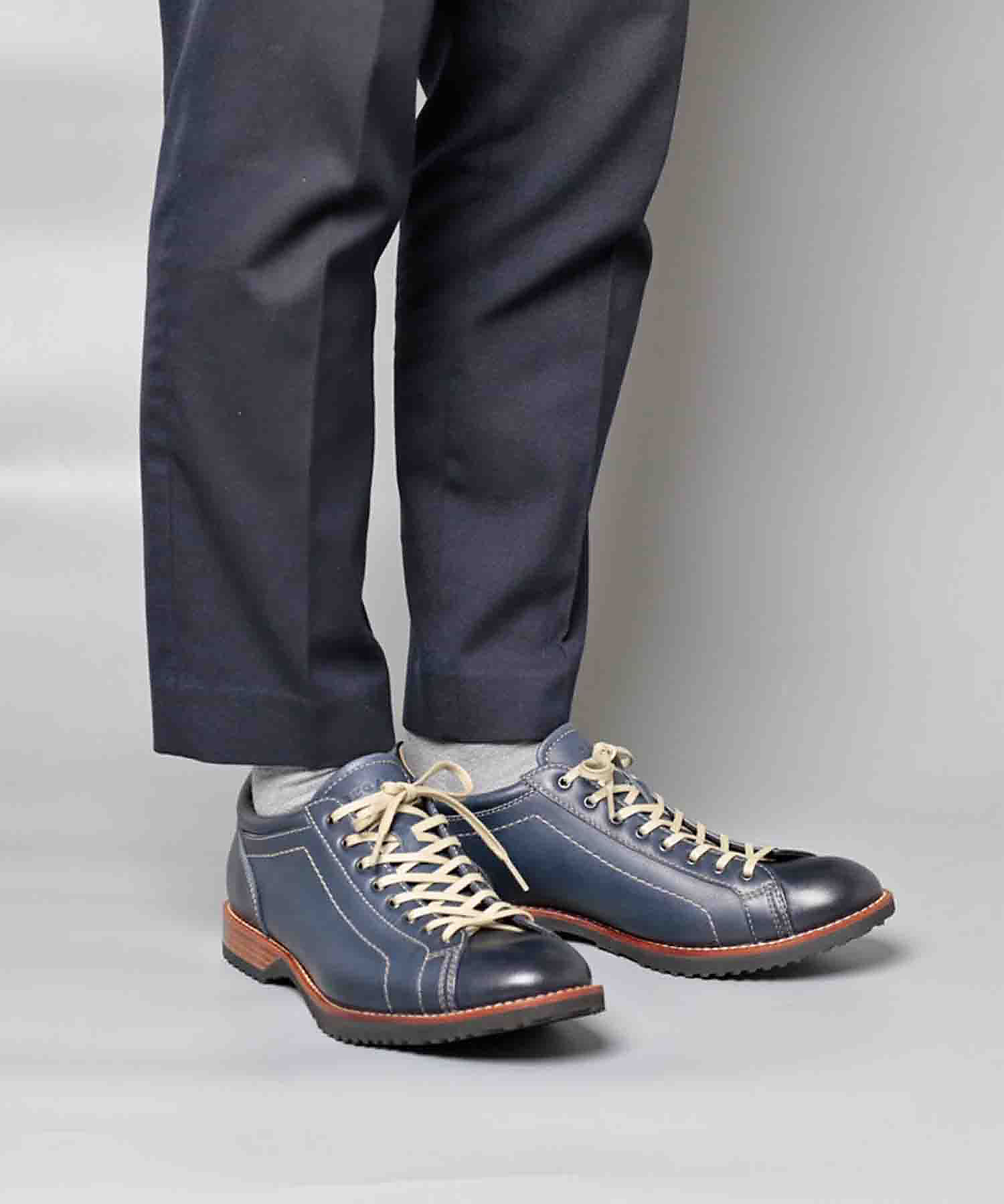 リーガル 60EL レースアップレザースニーカー ネイビー スニーカー