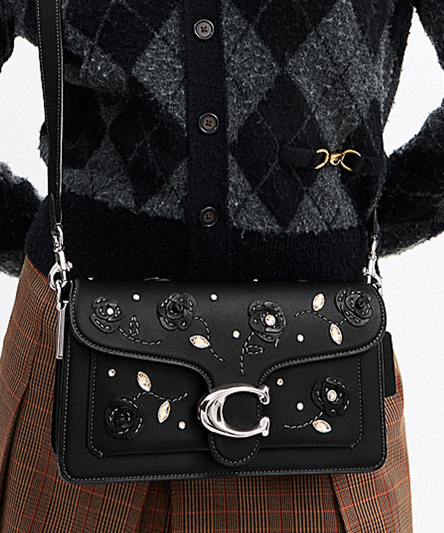 タビー ショルダー バッグ 26・クリスタル エンベリッシュメント