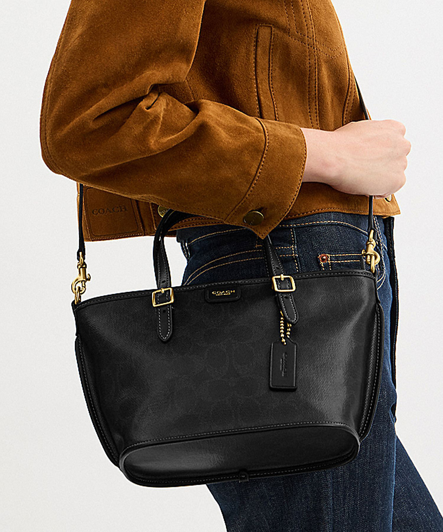 タクシー トート バッグ 21・シグネチャー キャンバス | COACH