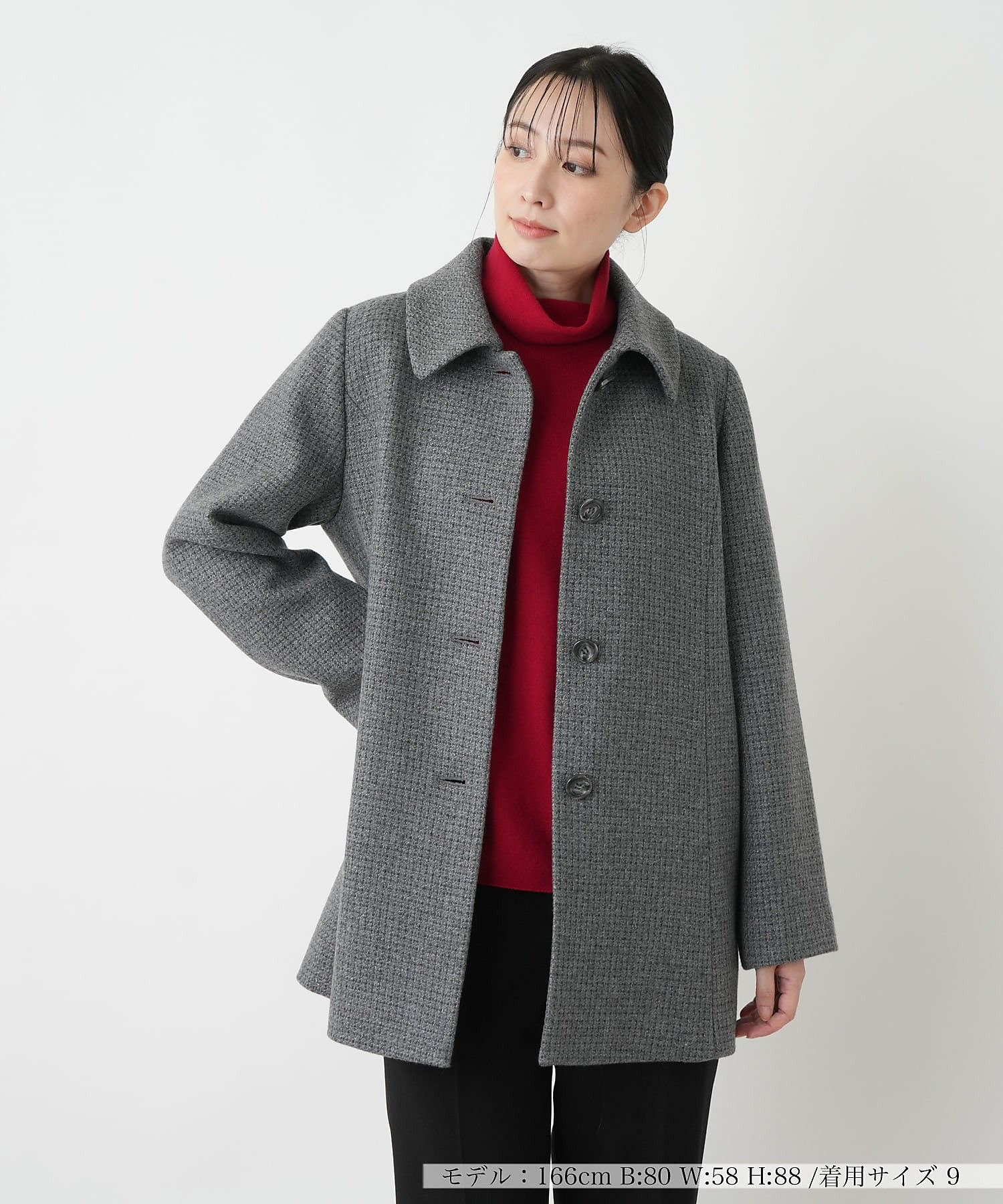 カシミヤショートコート【Leilian WHITE LABEL