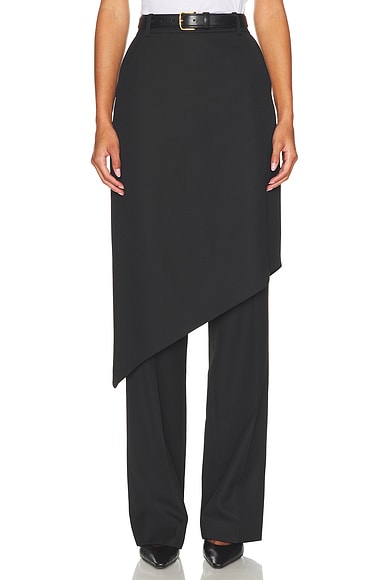Helsa Trouser With Attached Skirt in Black | FWRD