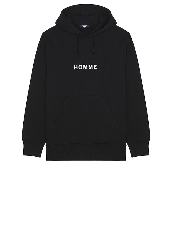 COMME des GARCONS HOMME Homme Logo Hoodie in Black | FWRD