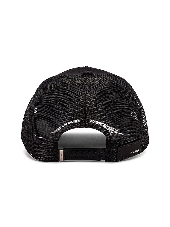 Amiri 3 Star Trucker Hat in Black | FWRD
