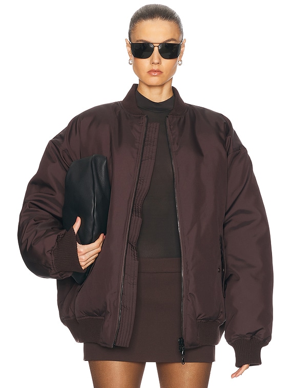 WARDROBE.NYC Reversible Bomber Jacket in Dark Brown | FWRD