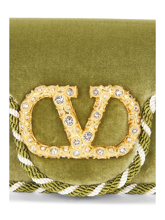 Valentino Garavani Loco Clutch in Cactus Green | FWRD
