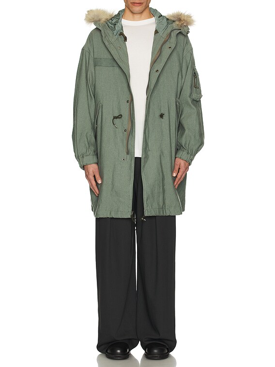 Visvim Six-five Fishtail Parka in Light Green | FWRD