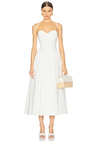 Tularosa Emma Midi Dress in White | REVOLVE