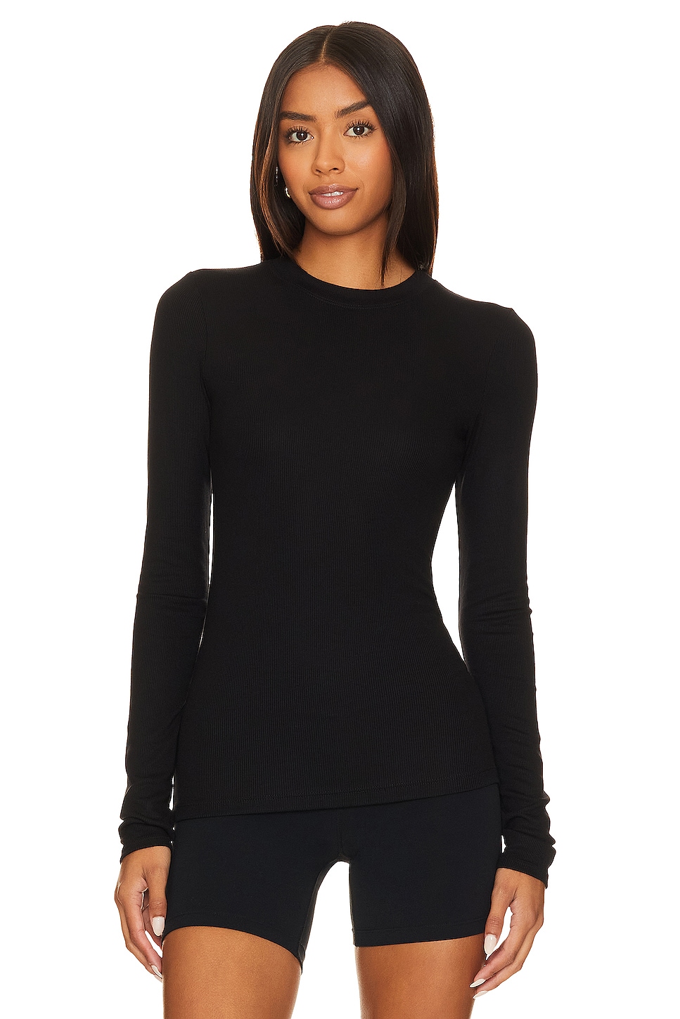 Splits59 Louise Rib Long Sleeve Top in Black | REVOLVE