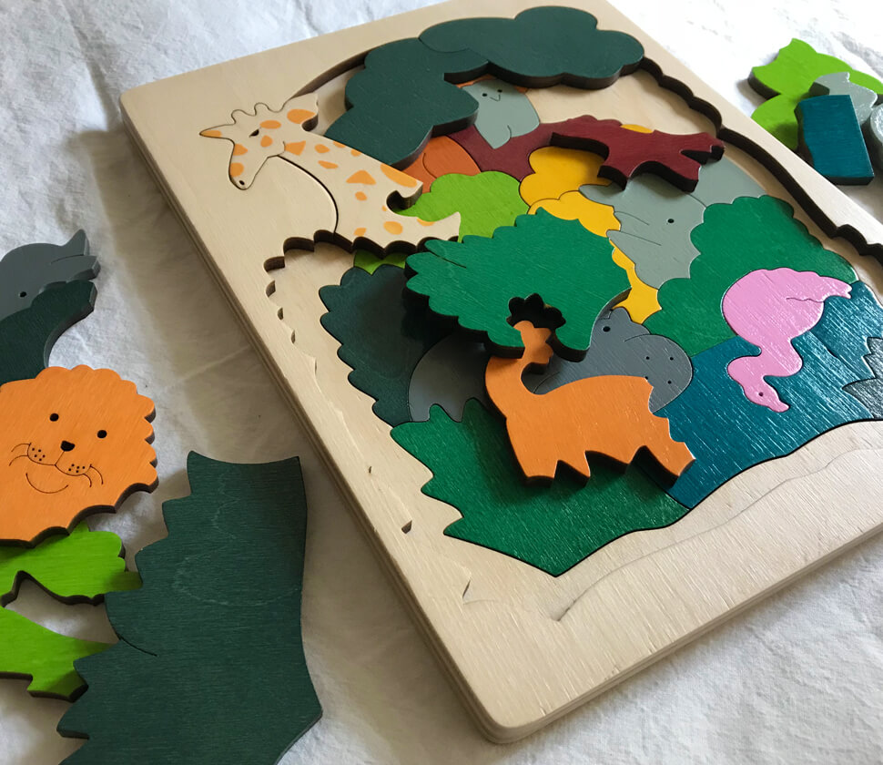 6歳〜・店長レビュー】George Luck Puzzle『AFRICAN ANIMALS（2重