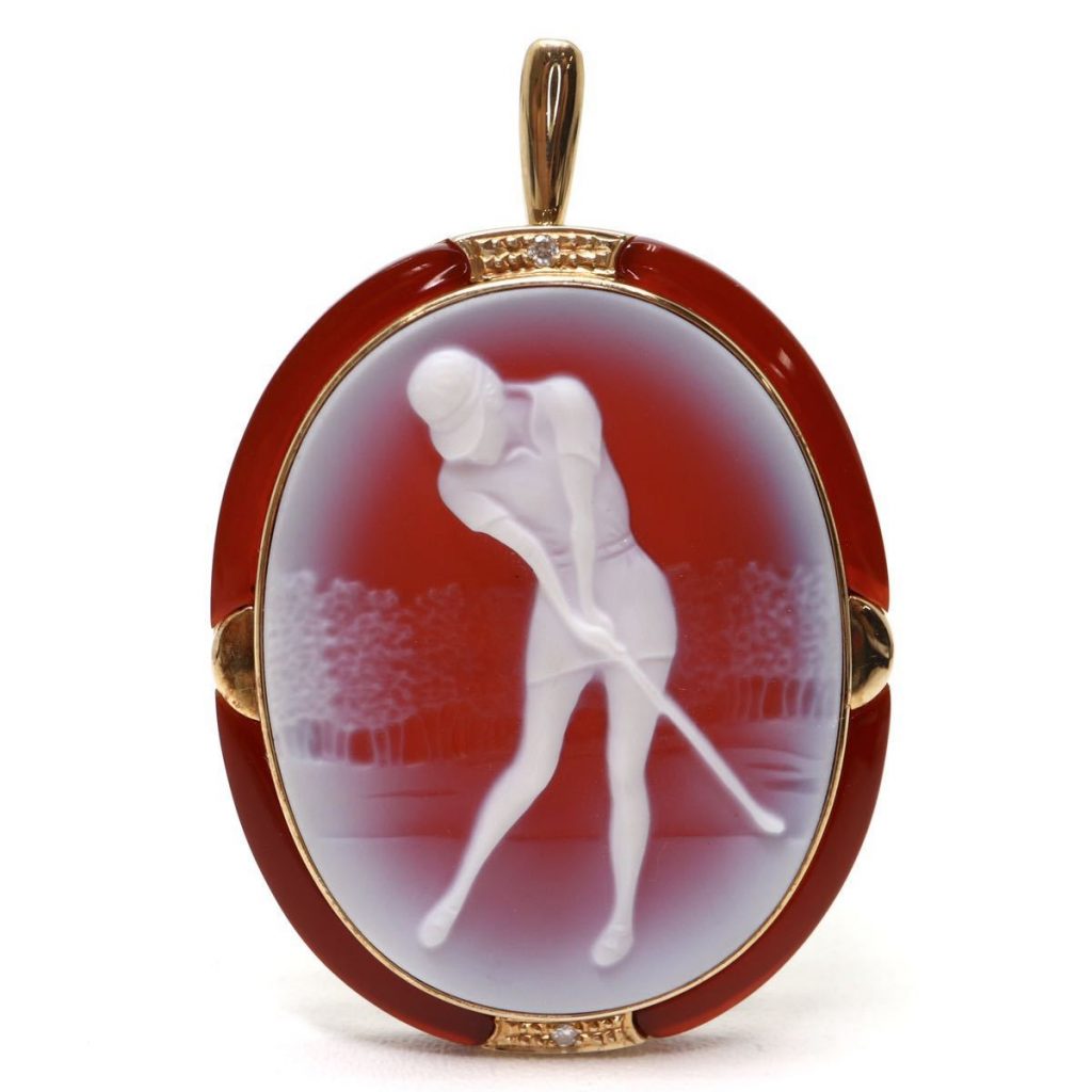 Gerhard Schmidt(ゲルハルド シュミット)】ストーンカメオブローチの