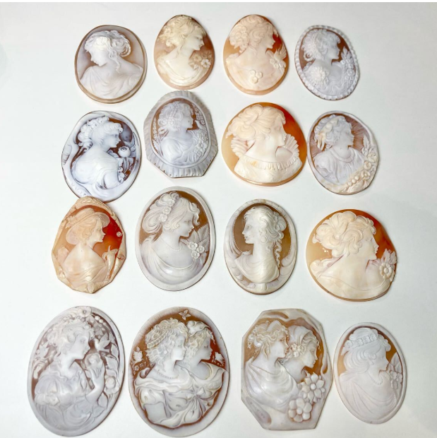 シェルカメオおまとめ259.9gの買取実績｜色石BANK