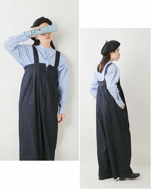 Si-Si-Si スースースー デニム ワイド オーバーオール “WIDE OVERALLS