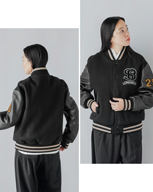 SCYE BASICS サイベーシックス ウール メルトン バーシティ ジャケット