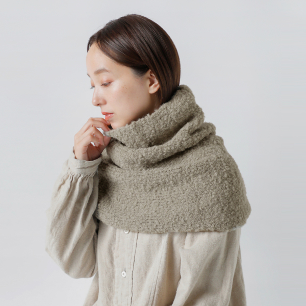 evam eva エヴァムエヴァ アルパカ ウール スヌード e253g182 | iroma