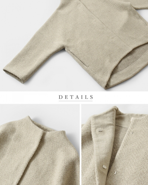 evam eva エヴァムエヴァ ウールツイード ショート コート e233t138-mn