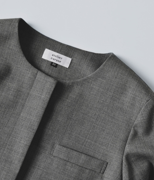 atelier naruse アトリエナルセ ウール フォーマル ノーカラー