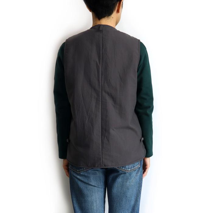 ARAN（アラン）ナイロンタッサー ベスト（ダークグレー） : 5minutes