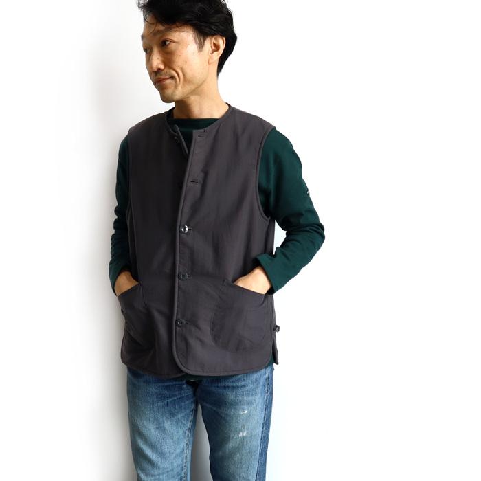 ARAN（アラン）ナイロンタッサー ベスト（ダークグレー） : 5minutes