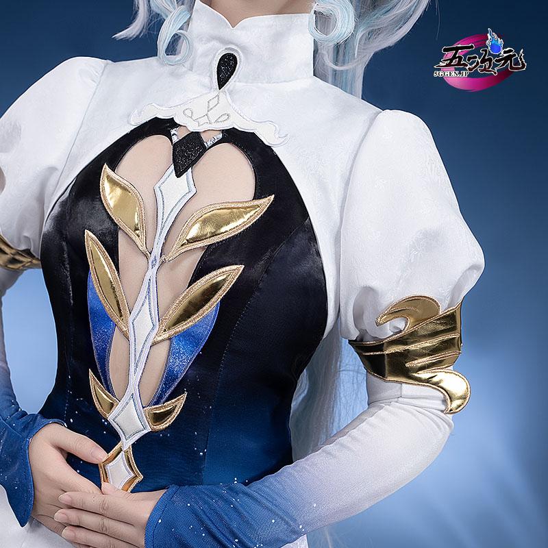 五次元 基萌 原神 コスプレ 水神 フォカロルス 神Ver 衣装 ※ウィッグ