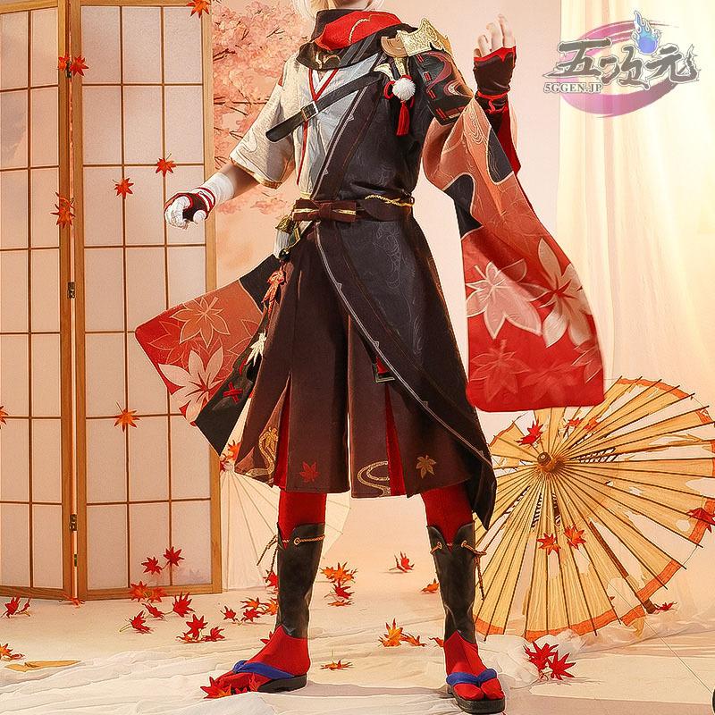 三分妄想 原神 コスプレ 楓原万葉 カズハ ※ウィッグ 靴 追加可 : 五