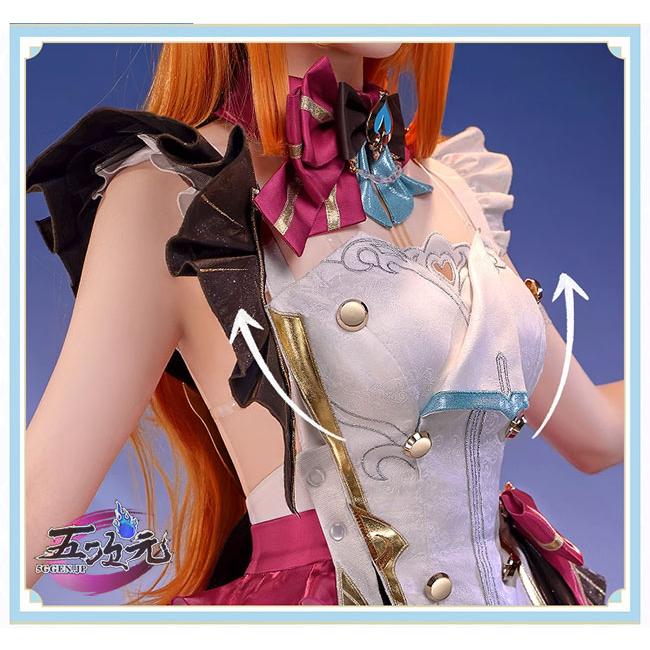 三分妄想 原神 コスプレ エスコフィエ 衣装 ※ウィッグ 靴 追加可 : 五